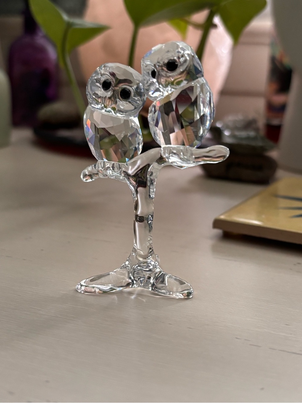 Swarovski Clear Crystal Figurine Baby Owls -5249263